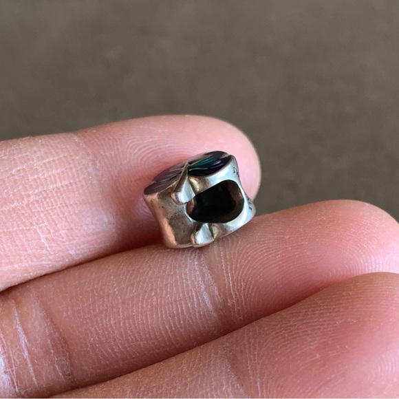 Retired Pandora Purple & Green Leaf Enamel Charm Sterling Silver 925 EUC - Picture 8 of 10